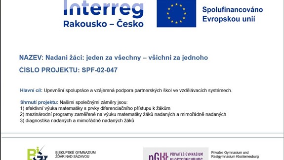 Projekt přeshraniční spolupráce se soukromým gymnáziem v Klosterneuburg